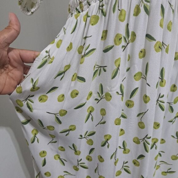 Anthropologie Seafolly Puff Sleeve Smocked Boho Dress Medium Multi-Color - Picture 12 of 14